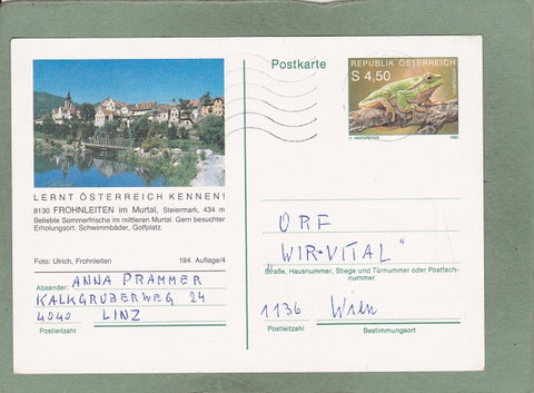 Postkarte, Frohnleiten im Murtal. Lernt Österreich kennen!