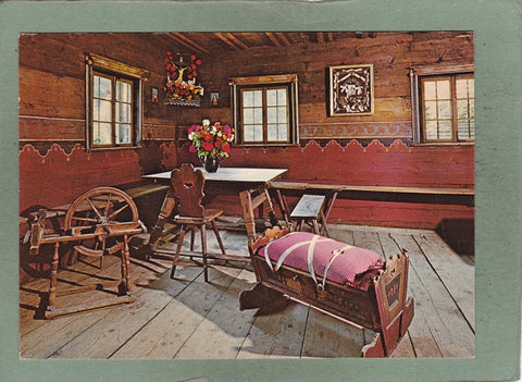 AK Stübing. Österreichisches Freilichtmuseum. Stube im „Wegleithof“ aus St. Walburg im Ultenta
