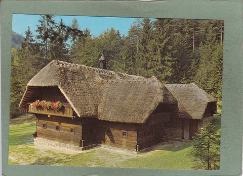 AK Stübing. Österreichisches Freilichtmuseum. Gruppenhof „Sallegger Moar“ Rauchstubenhaus au