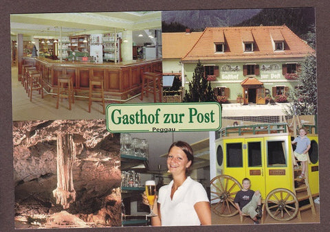 AK Peggau, Gasthof zur Post. Familie Salomon.