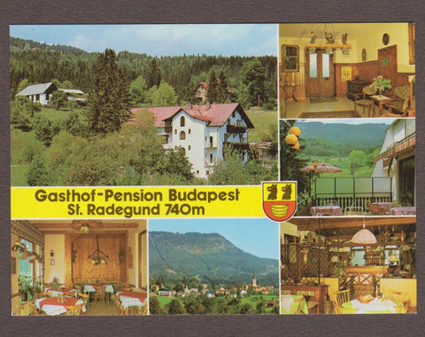 AK St. Radegund. Gasthof Pension Budapest. Kurweg 1.