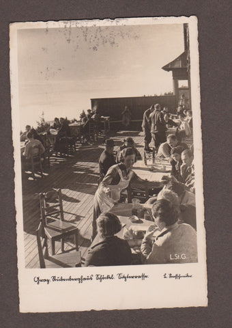 AK Graz. Stubenberghaus. Schöckel Sitzterrasse.