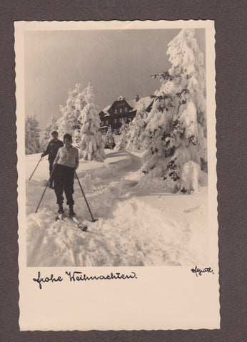 AK Stubenberghaus auf dem Schöckel. Frohe Weihnachten.