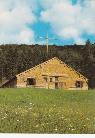 AK Stübing. Österreichisches Freilichtmuseum. Alpwirtschaft von der Mittelargenalpe im Bregenzerwald, Vorarlberg.
