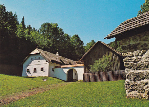 AK Stübing. Österreichisches Freilichtmuseum. Waldviertlerhof aus Rammelhof bei Arbesbach, Niederösterreich.
