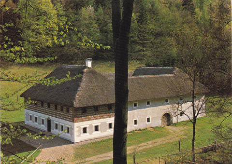 AK Stübing. Österreichisches Freilichtmuseum. Vierkanthof aus St. Ulrich bei Steyr, Oberösterreich.