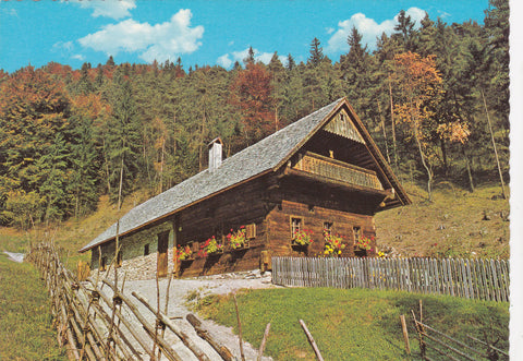 AK Stübing. Österreichisches Freilichtmuseum. Die alte Schule von Prätis bei Pöllau, Steiermark.