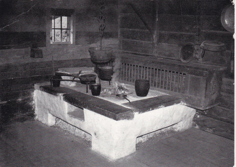 AK Stübing. Österreichisches Freilichtmuseum. Rauchküche im Hanslerhof in Tirol.