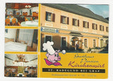 Werbe-AK St. Radegund bei Graz. Gasthaus Pension Kirchenwirt. Familie Pichler. Hauptstraße 24.