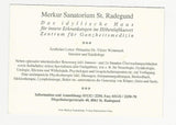 Werbe-AK St. Radegund. Merkur Sanatorium. Diepoltsbergerstraße 40.