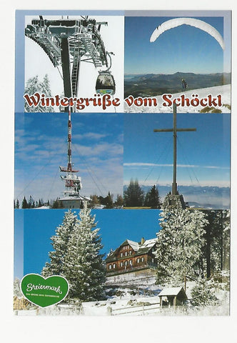 AK Wintergrüße vom Schöckl.