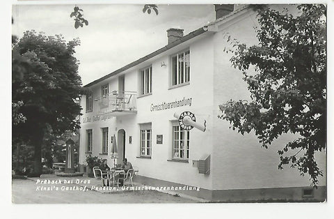 AK Präbach bei Graz. Kinzi's Gasthof, Pension Gemischtwarenhandlung.