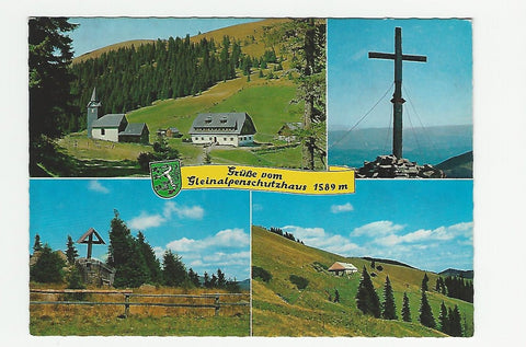 AK Gleinalpenschutzhaus mit Kapelle, Gipfelkreuz, Brendlkreuz, Brendlstall - Lipizzanerweide.