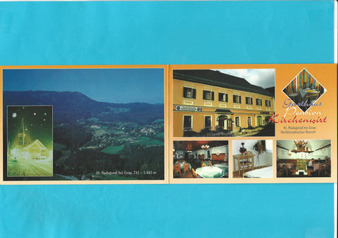 Doppel-AK St. Radegund bei Graz. Gasthaus Pension Kirchenwirt.