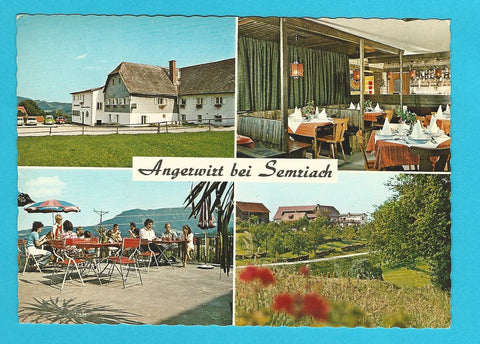 AK Semriach, Amstein 30. Angerwirt, Inh. Adolf und Inge Prügger.