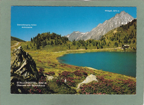 AK Grenzübergang Italien Antholzertal. Stallersattel, Obersee mit Schutzhaus