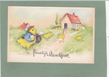 Osterkarte, Küken, personifiziert