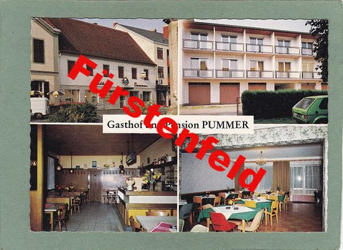 AK Fürstenfeld. Grazerplatz 3. Gasthof Pummer mit Pension Fasch.