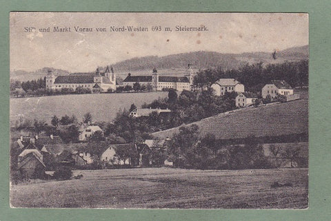 AK Stift und Markt Vorau von Nord-Westen.