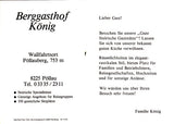 Doppel-Werbe-AK Pöllauberg. Berggasthof König.