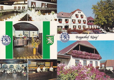 Doppel-Werbe-AK Pöllauberg. Berggasthof König.