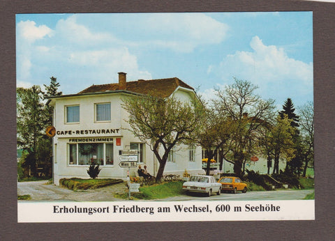 AK Friedberg am Wechsel. Cafe Restaurant Kaltenbrunner.