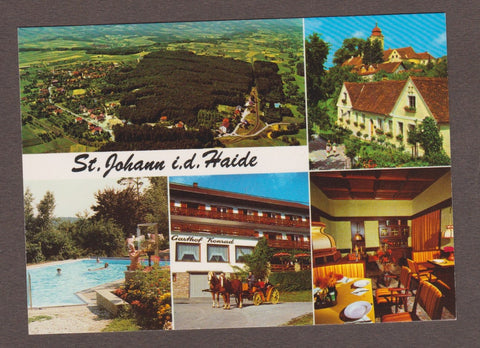 AK St. Johann i. d. Haide. Waldhotel Konrad mit Freibad.