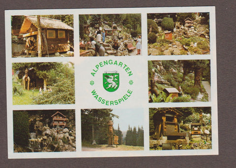 AK Waldbach. Alpengarten. Wasserspiele. F. u. A. Wiedner.