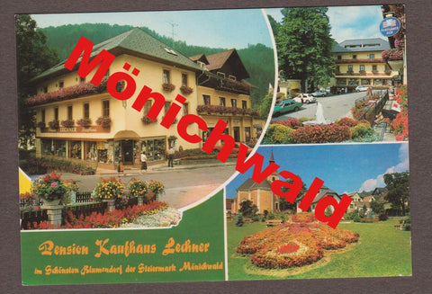 AK Mönichwald 2. Pension Kaufhaus Lechner.