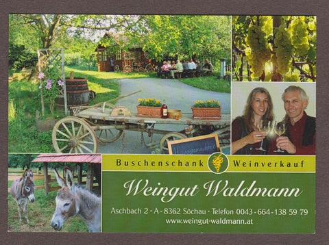 AK Söchau. Aschbach 2. Buschenschank Weinverkauf Weingut Waldmann.