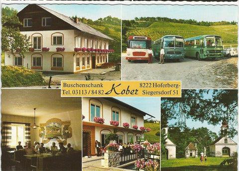 AK St. Johann b. Herberstein. Siegersdorf 51. Buschenschank Karl und Herma Kober.