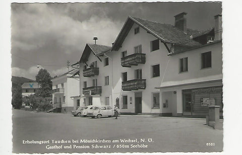 AK Tauchen bei Mönichkirchen am Wechsel. Gasthof und Pension Schwarz.