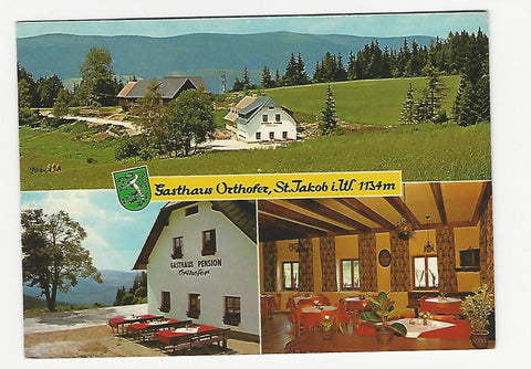 AK St. Jakob im Walde, Filzmoos 12. Gasthaus Pension Orthofer.