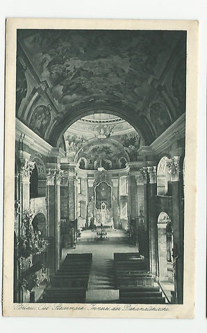 AK Pöllau. Inneres der Dekanatskirche.