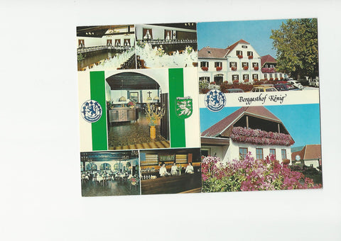 Doppel-Werbe-AK Pöllauberg. Berggasthof König.