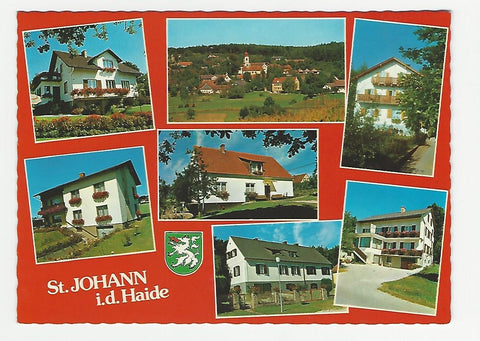 AK St. Johann in der Haide. Frühstückspensionen Berghofer - Klampfl - Schwarz - Rosenheim - Konrad - Fernblick.