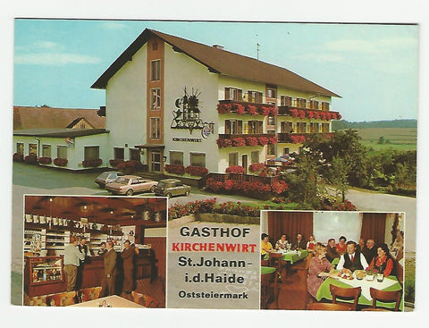 AK St. Johann in der Haide. Gasthof Kirchenwirt. Bes.: Familie Sommer.