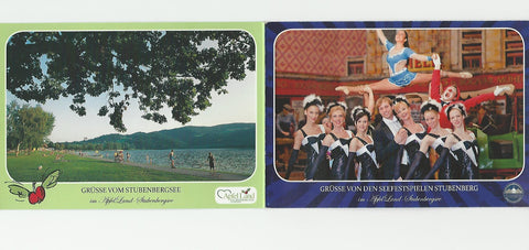 3-teilige AK Grüsse von den Seefestspielen Stubenberg. Grüsse vom Stubenbergsee. Grüsse aus der Tierwelt Herberstein.