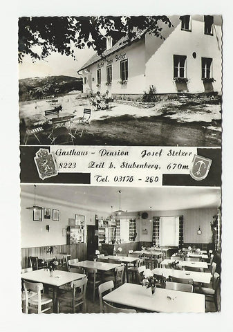 AK Zeil bei Stubenberg. Gasthaus Pension Josef Stelzer.