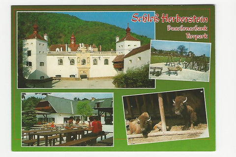 AK Schloß Herberstein. Buschenschank. Tierpark. (1986)