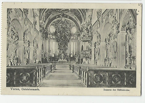 AK Vorau. Inneres der Stiftskirche. (1926)