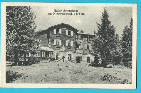 AK Haller Schutzhaus am Nieder Wechsel.