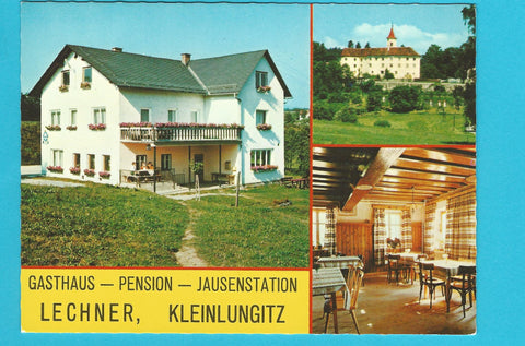 AK Kleinlungitz 26. Gasthaus Pension Lechner vormals "Schöner Karl" bei Grafendorf.