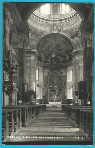 AK Pöllau. Kirchen-Innenansicht.