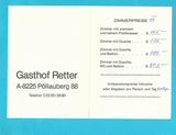 Billett Pöllauberg 88. Gasthof Retter.