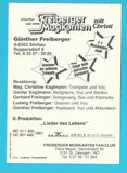 Autogrammkarte Günther und seine Freiberger Musikanten mit Christl. Söchau.