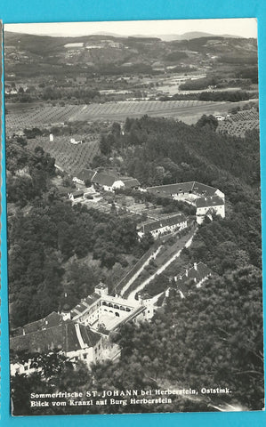 AK Blick vom Kranzl auf Burg Herberstein.
