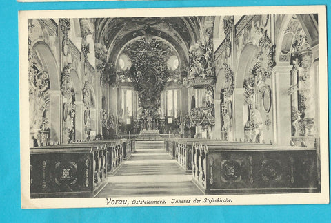 AK Vorau. Inneres der Stiftskirche. (1918)