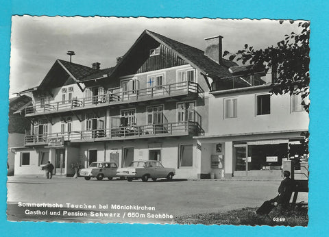 AK Tauchen bei Mönichkirchen. Gasthof und Pension Schwarz.