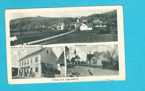 AK Gruss aus Loipersdorf. Andreas Kolb Gemischtwaren Hlg. Hauptstrasse.